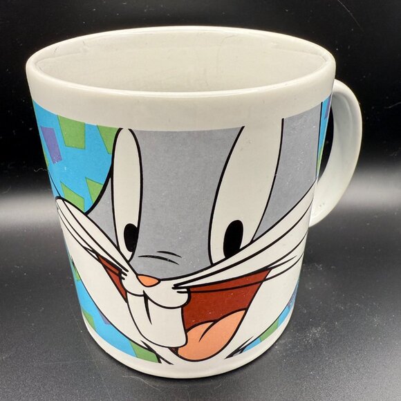 VTG 1998 Warner Bros. Looney Tunes Bugs and Tweety large 16ounce coffee mug - Picture 2 of 7